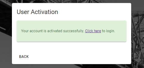 Activation confirmation