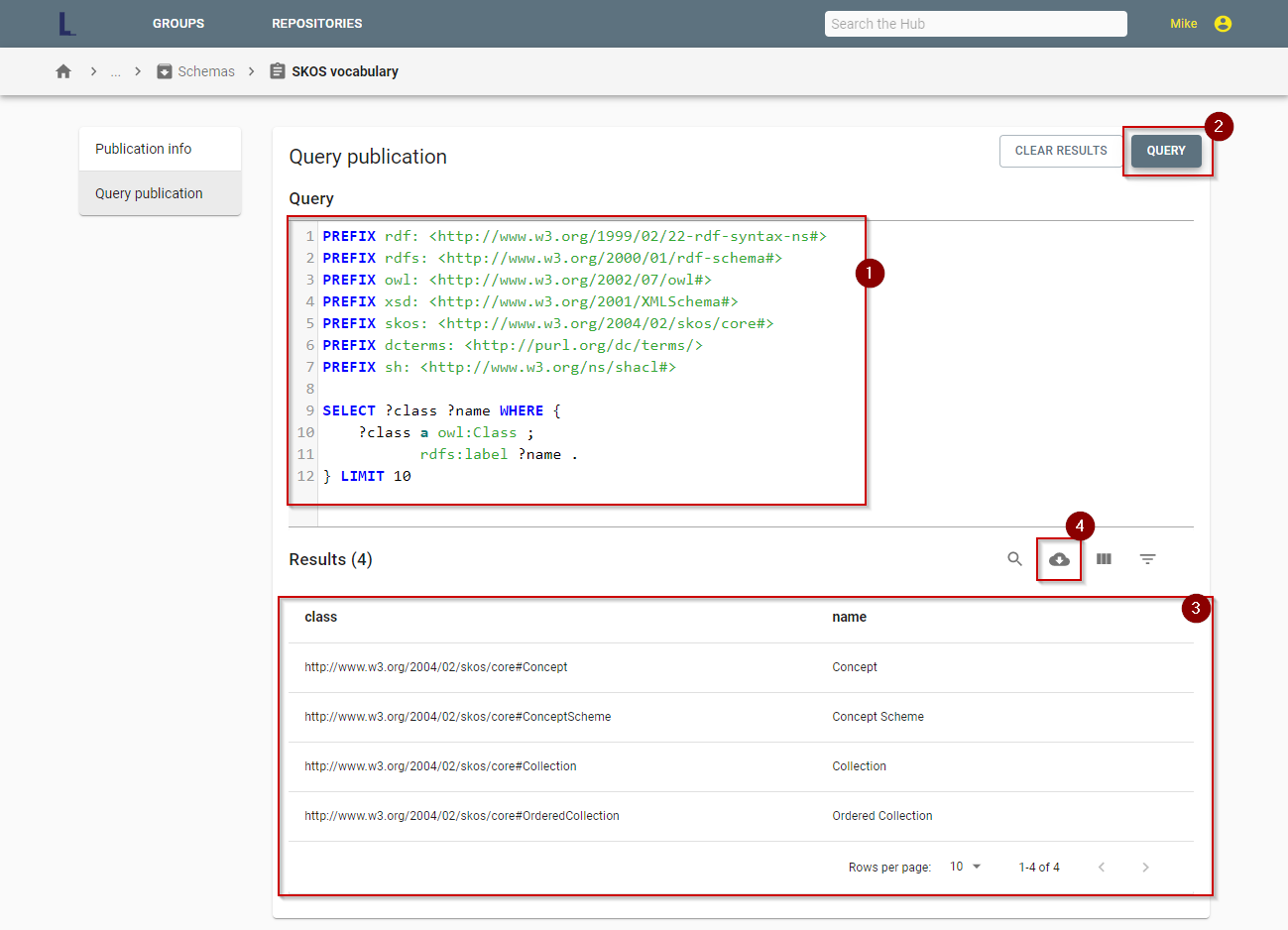 Query publication
